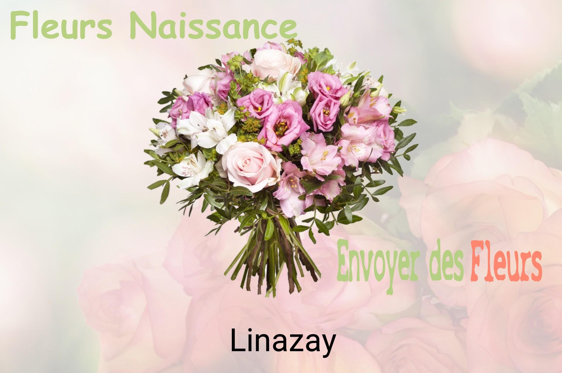 Bouquet de fleurs de naissance livré à Linazay